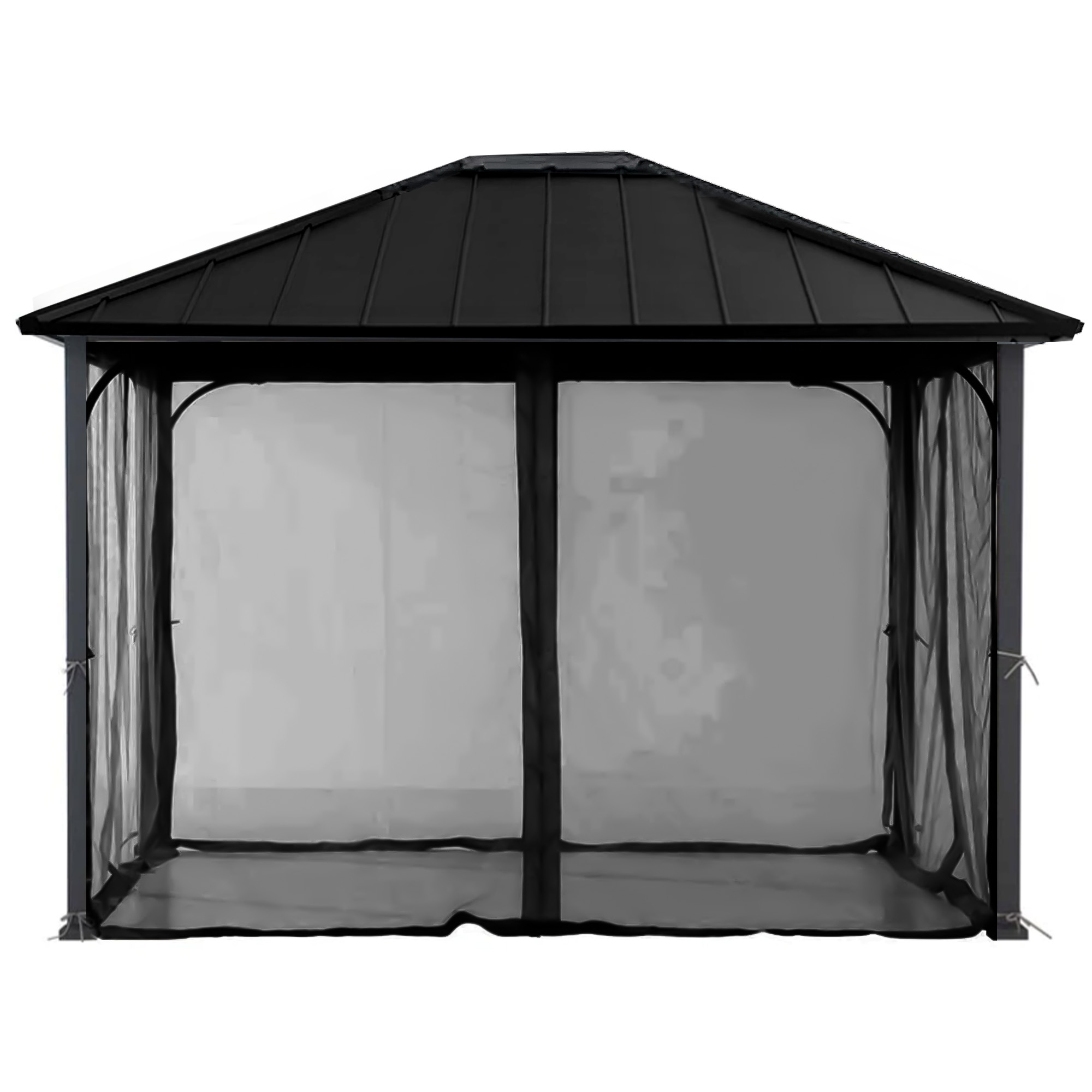 Sunjoy Hildreth 11x13' Screened Gazebo Canopy Outdoor Pergola Tent